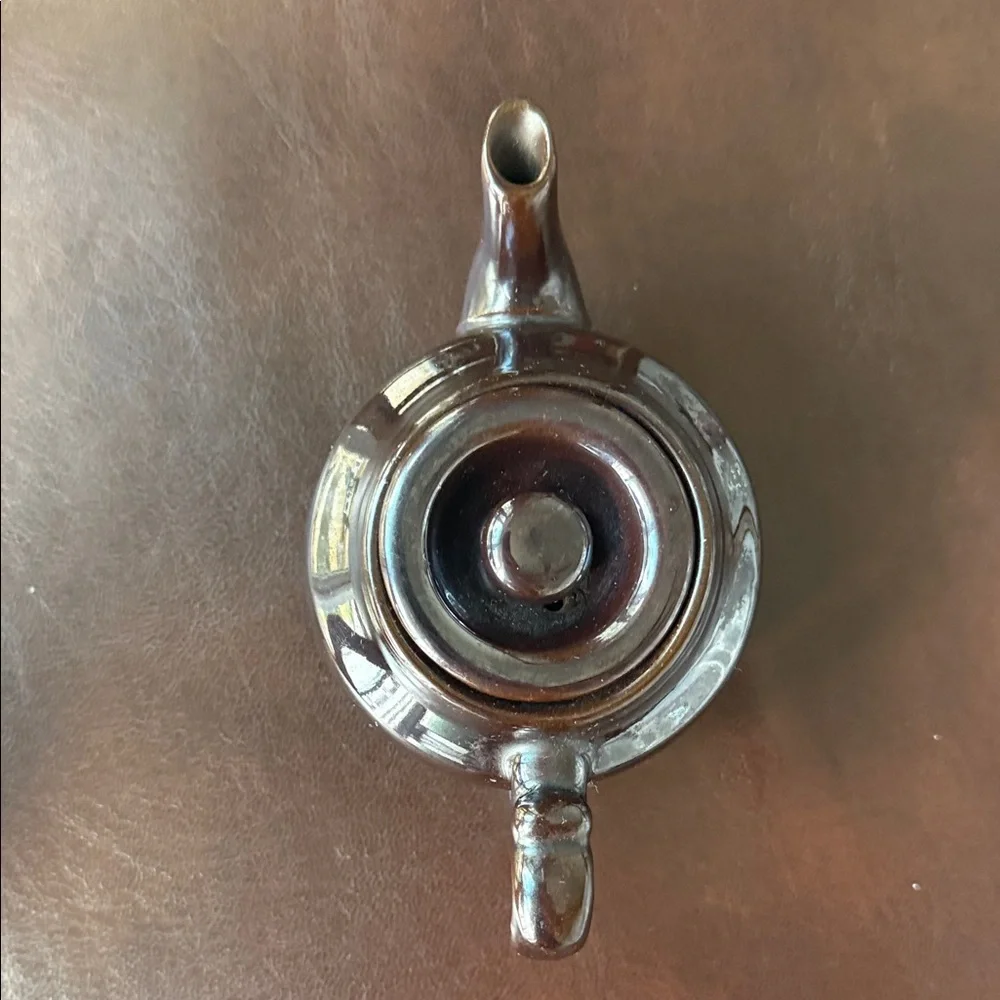 Elegant Brown Ceramic Teapot